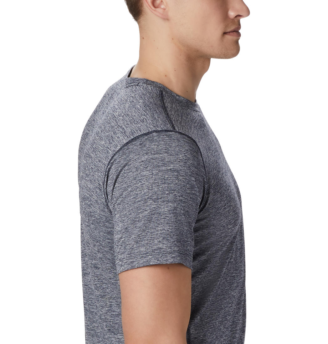 Columbia Men Blue Deschutes Runner Short Sleeve T-Shirt