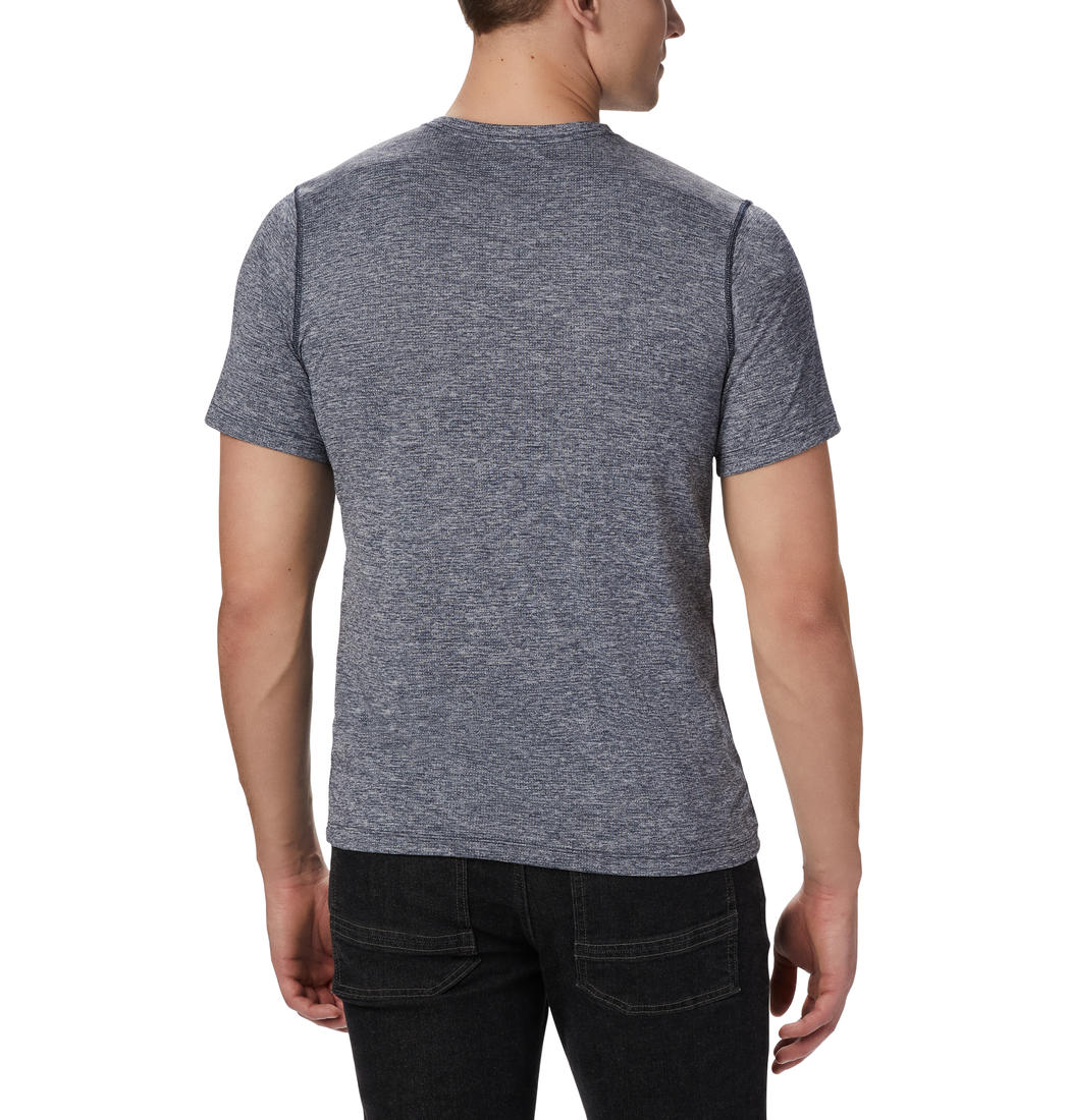 Columbia Men Blue Deschutes Runner Short Sleeve T-Shirt
