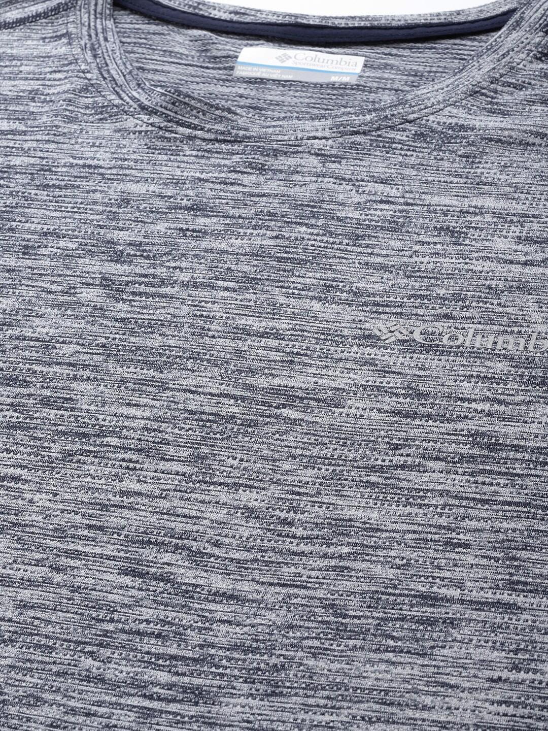 Columbia Men Blue Deschutes Runner Short Sleeve T-Shirt