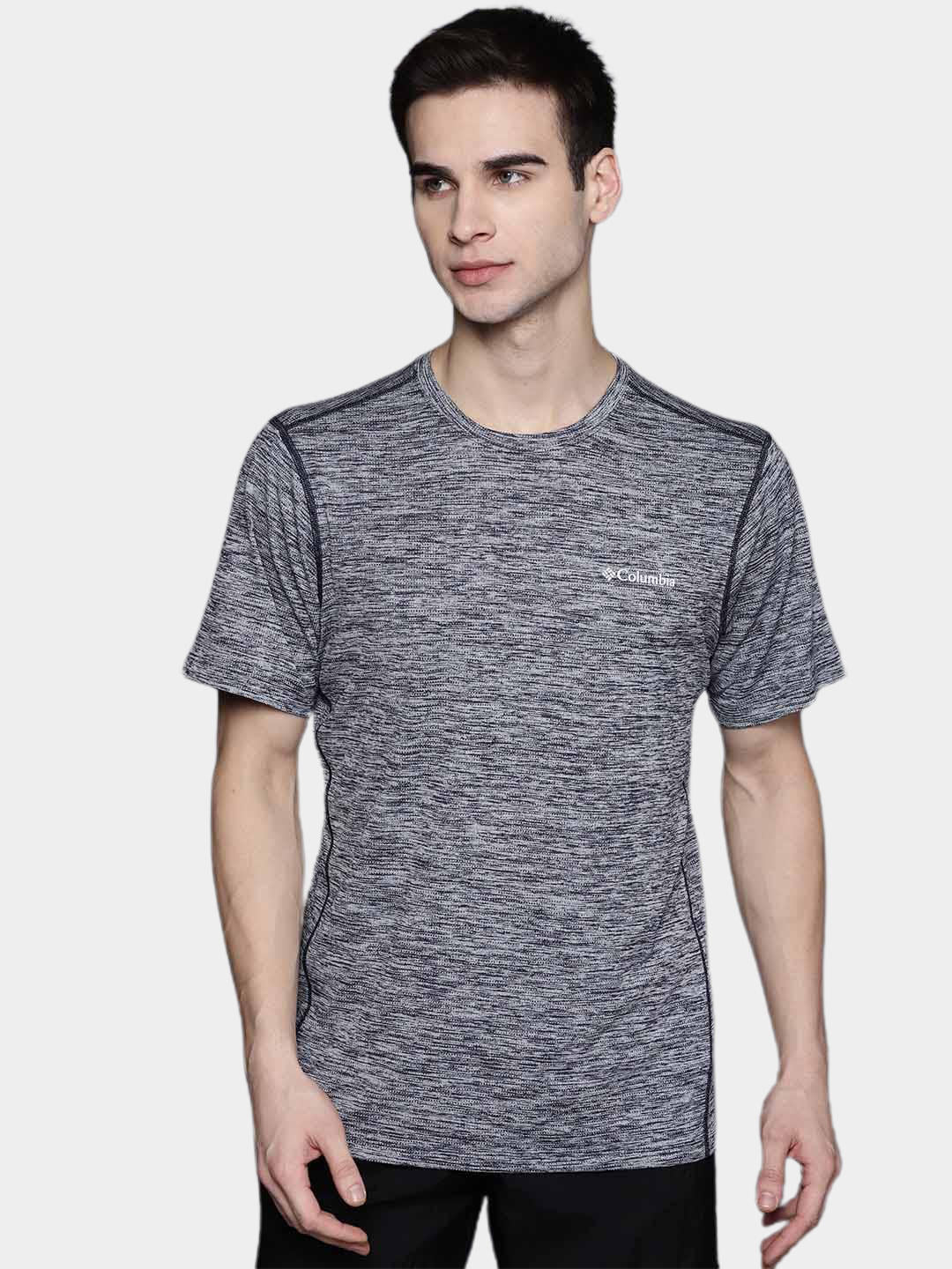 Columbia Men Blue Deschutes Runner Short Sleeve T-Shirt