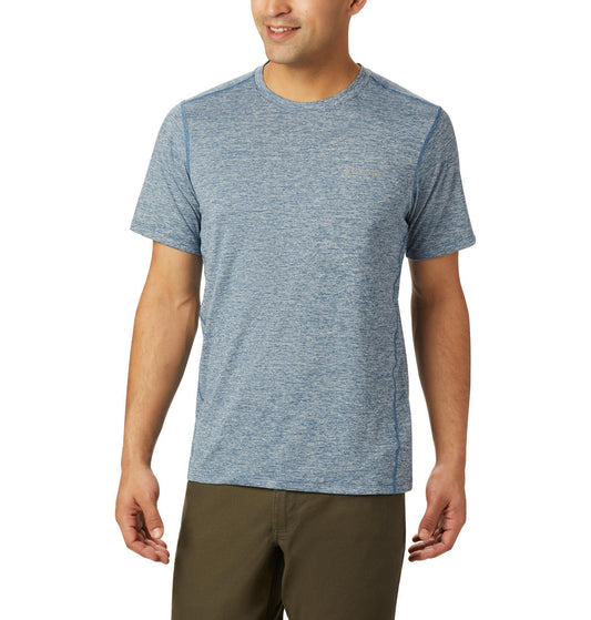 Columbia Men Blue Deschutes Runner Short Sleeve T-Shirt