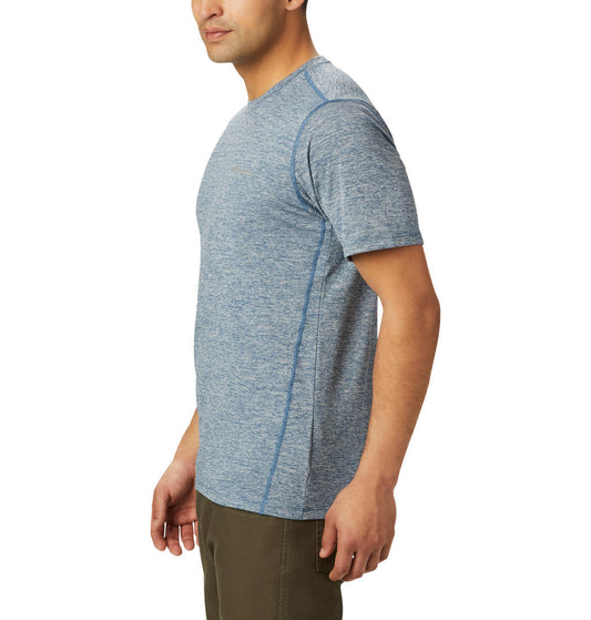 Columbia Men Blue Deschutes Runner Short Sleeve T-Shirt