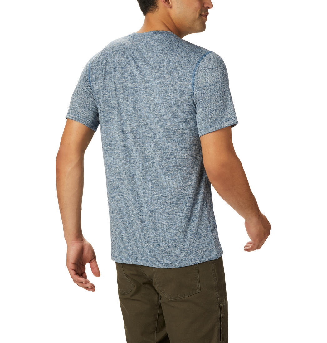 Columbia Men Blue Deschutes Runner Short Sleeve T-Shirt