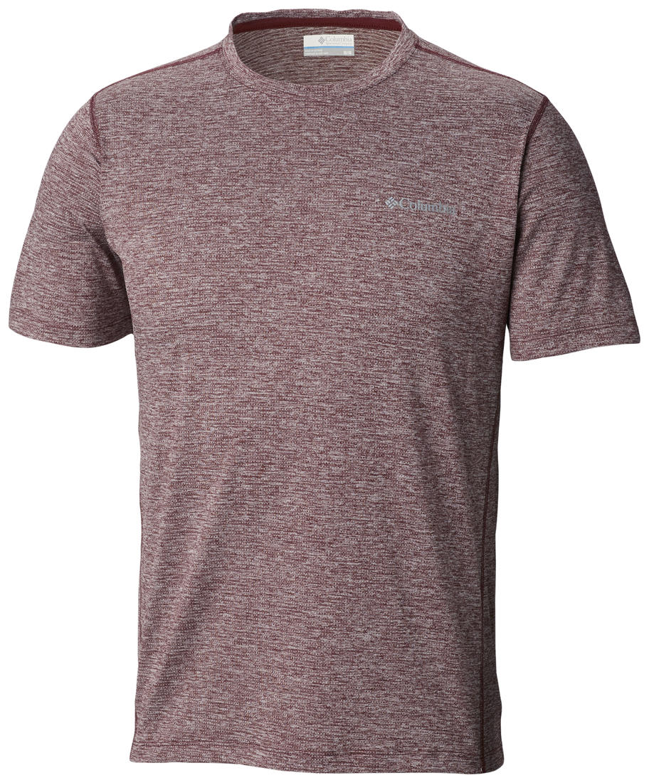 Columbia Men Purple Deschutes Runner Short Sleeve T-Shirt