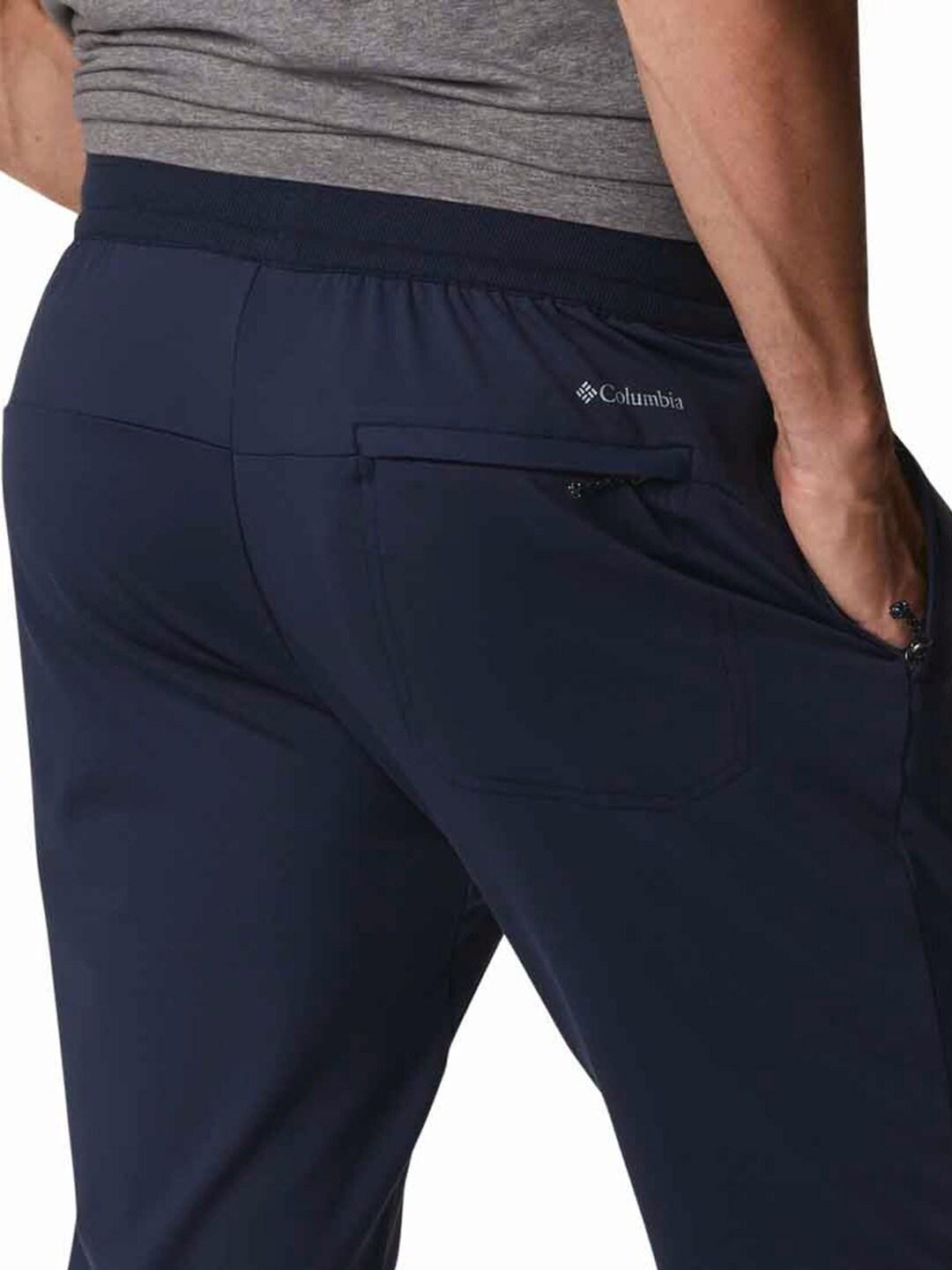 Columbia Men Navy Blue Tech Trail Knit Pant
