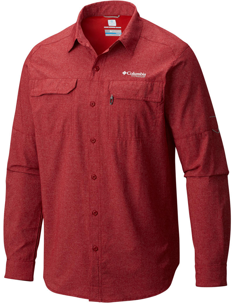 Columbia Men Red Irico Mens Long Sleeve Shirt