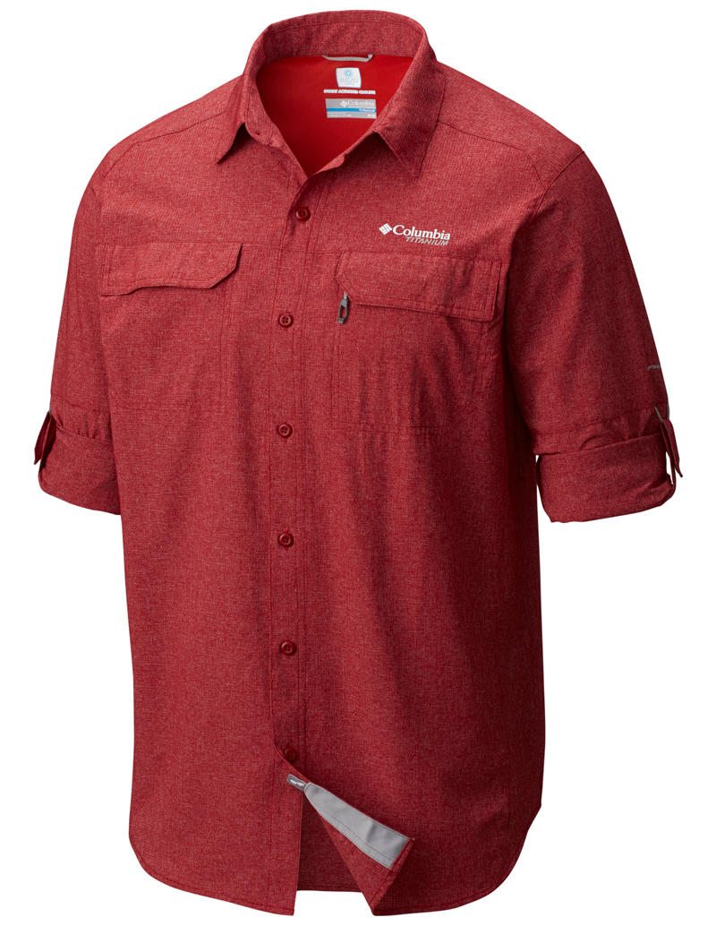 Columbia Men Red Irico Mens Long Sleeve Shirt