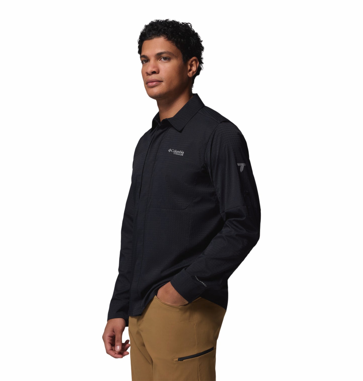 Columbia Men Black Omni-Freeze Ridge Ascent Long Sleeve Shirt