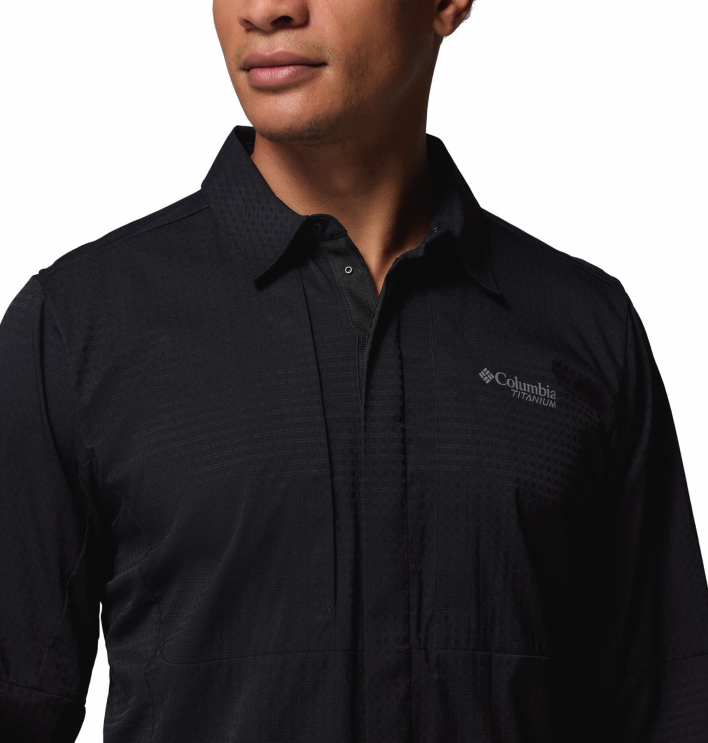 Columbia Men Black Omni-Freeze Ridge Ascent Long Sleeve Shirt