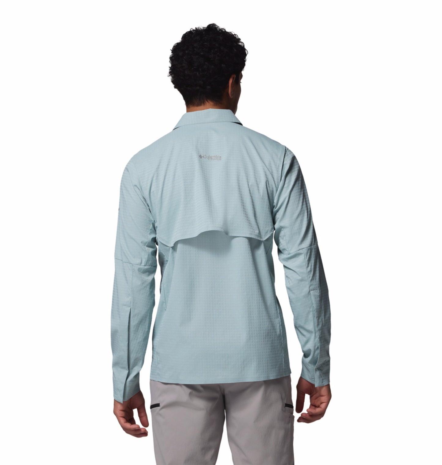 Columbia Men Blue Omni-Freeze Ridge Ascent Long Sleeve Shirt