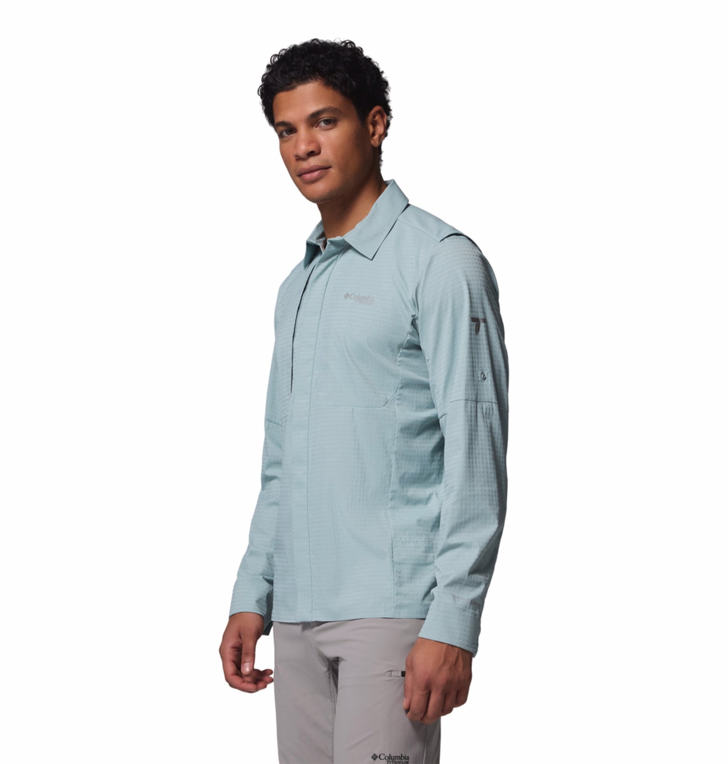 Columbia Men Blue Omni-Freeze Ridge Ascent Long Sleeve Shirt