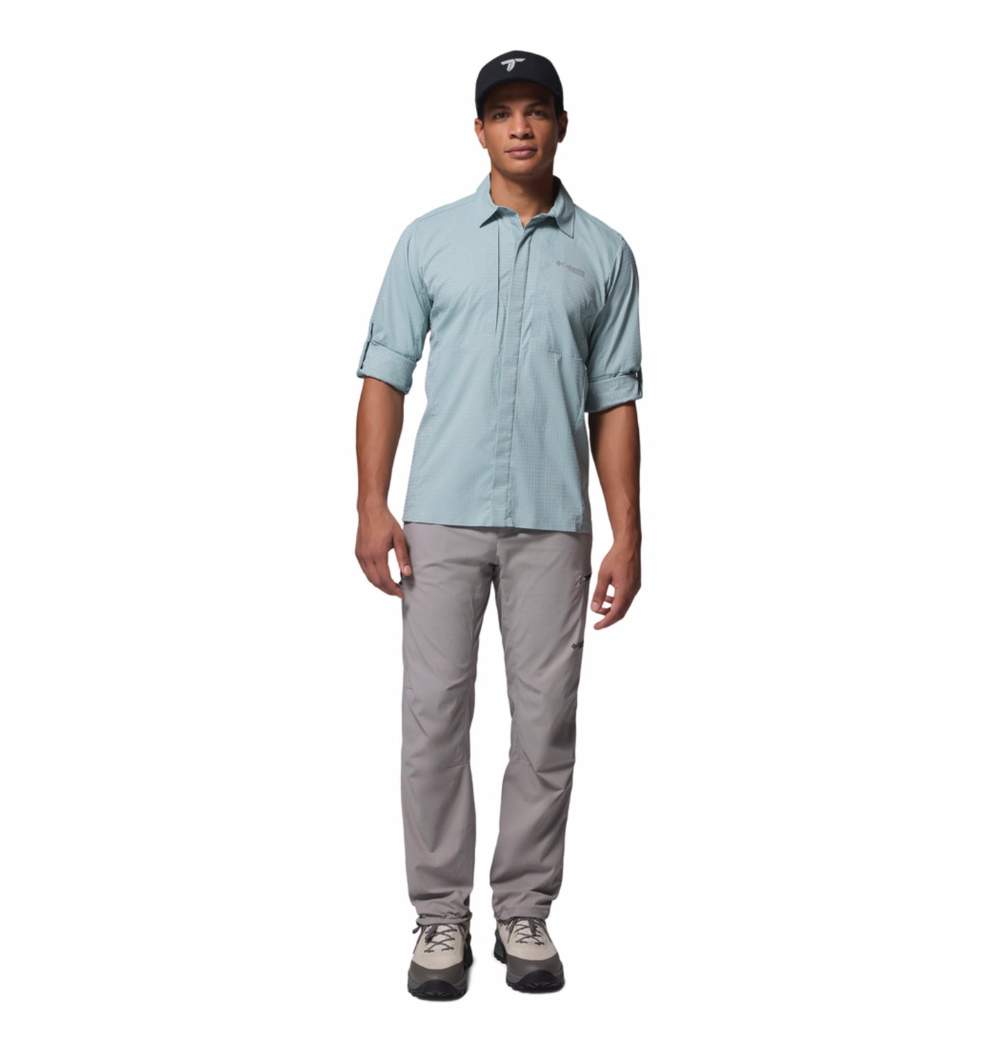 Columbia Men Blue Omni-Freeze Ridge Ascent Long Sleeve Shirt