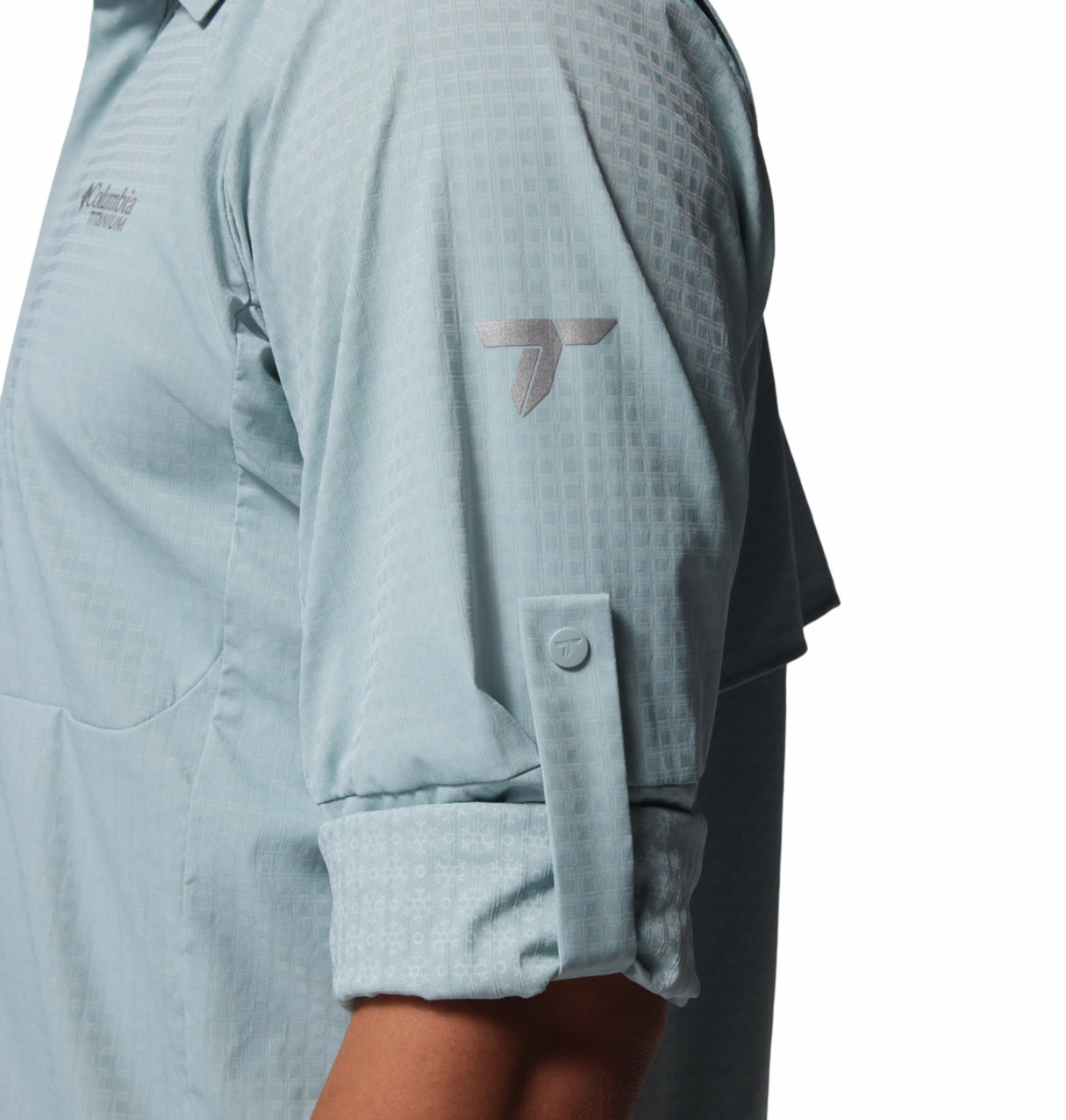 Columbia Men Blue Omni-Freeze Ridge Ascent Long Sleeve Shirt