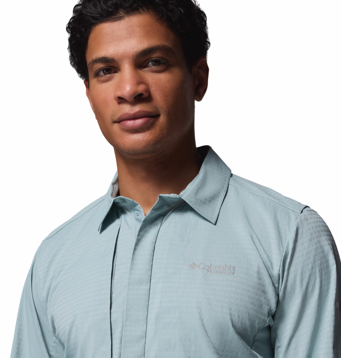 Columbia Men Blue Omni-Freeze Ridge Ascent Long Sleeve Shirt