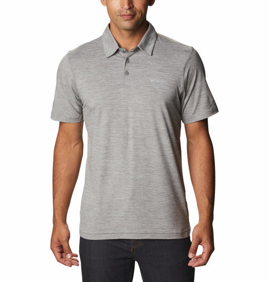 Columbia Men Grey Tech Trail Polo T-Shirt