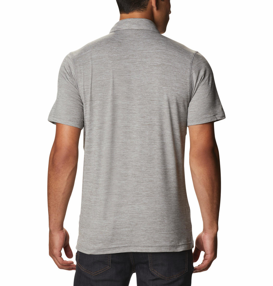 Columbia Men Grey Tech Trail Polo T-Shirt