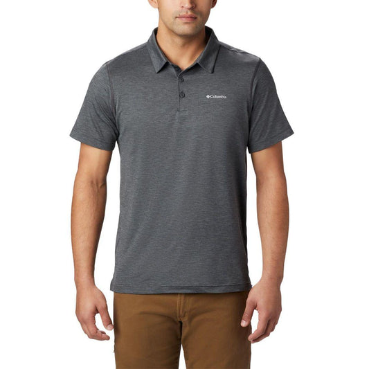 Columbia Men Black Tech Trail Polo T-Shirt