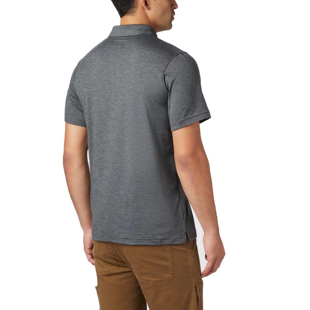 Columbia Men Black Tech Trail Polo T-Shirt