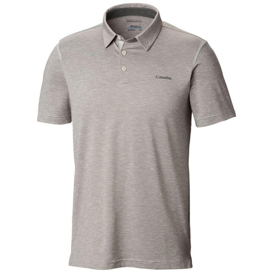 Columbia Men Grey Tech Trail Polo T-Shirt