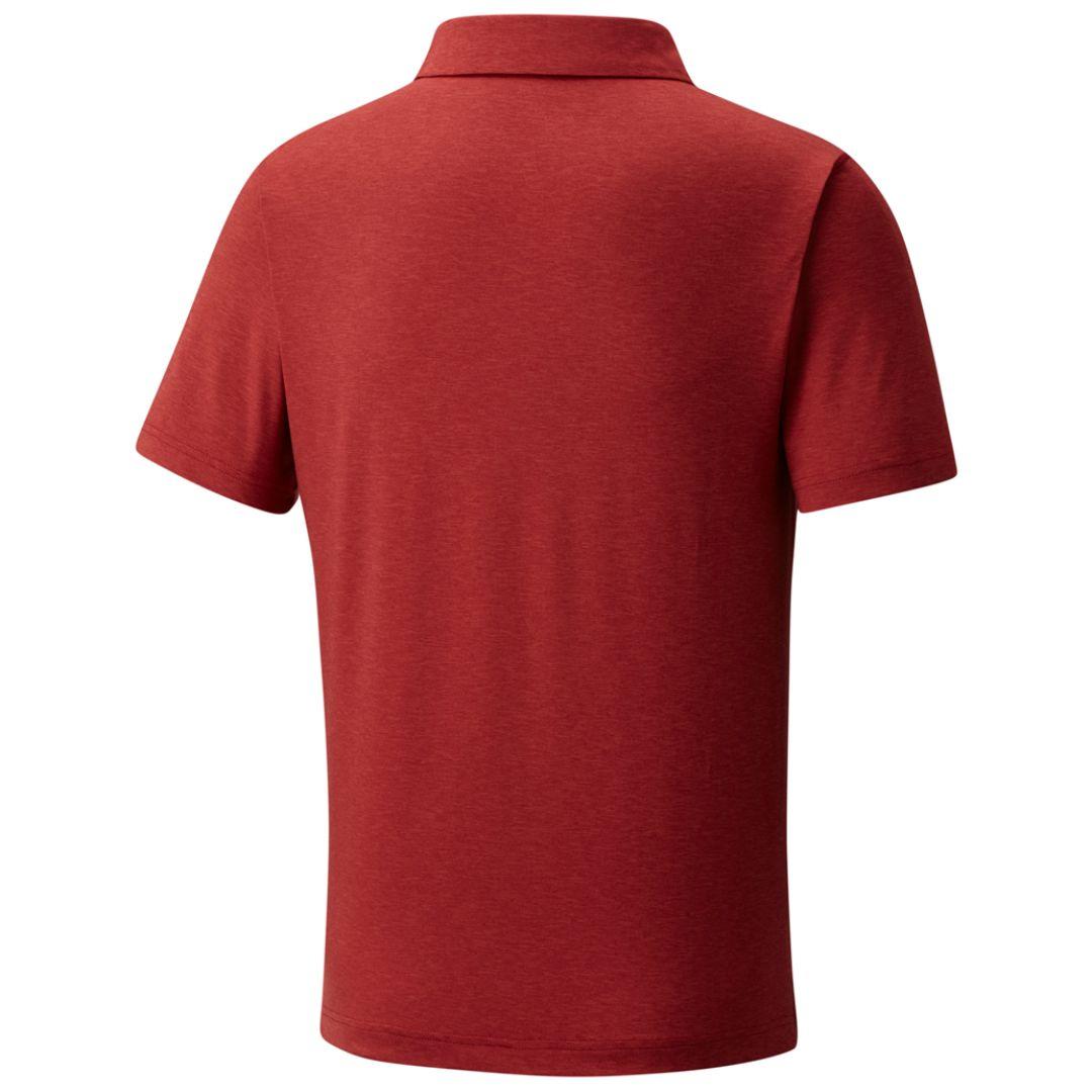 Columbia Men Red Tech Trail Polo T-Shirt