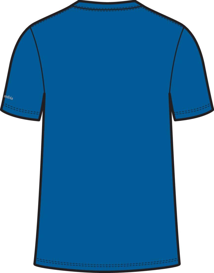 A Men Wearing Columbia Men Blue Path Lake Graphic Tee II