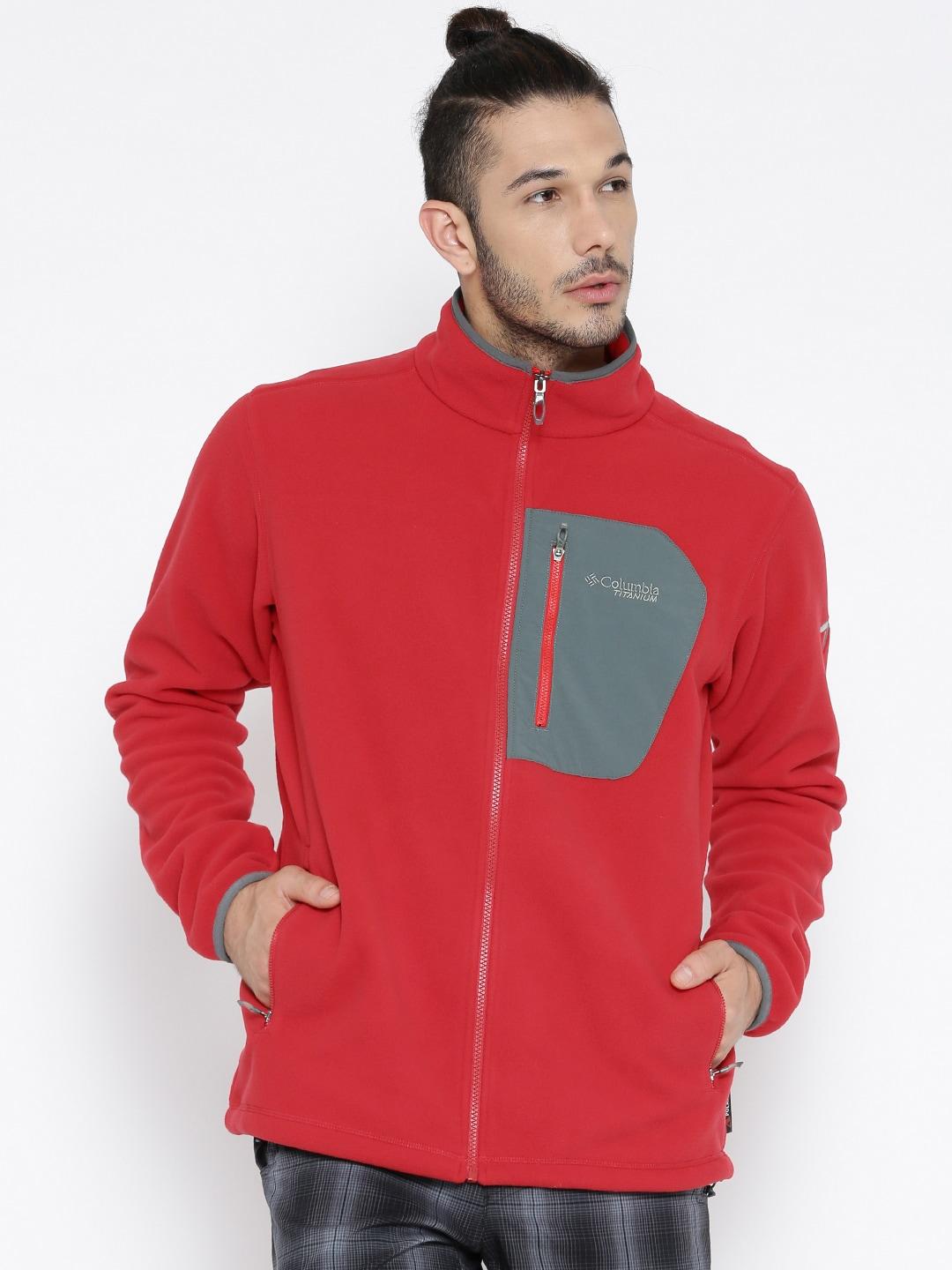 Columbia Men Red Titan Pass 2.0 Fleece Jacket
