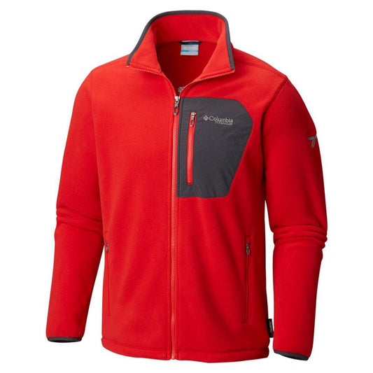 Columbia Men Red Titan Pass 2.0 Fleece Jacket