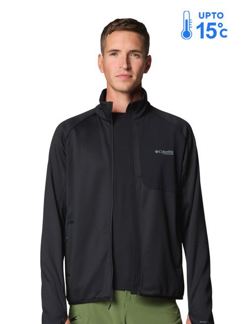 Columbia Men’s Omni-Wick Black Full-Zip Fleece Jacket Plus Size