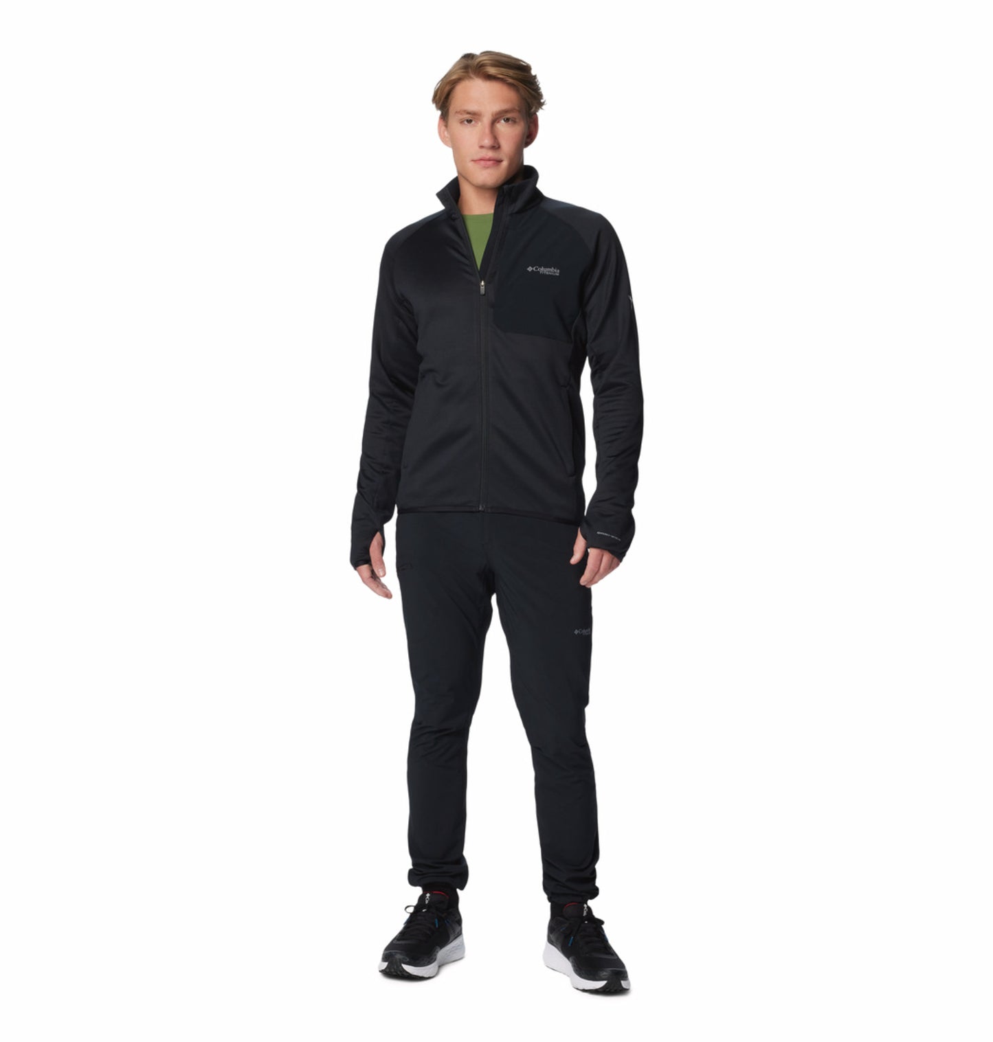 Columbia Men’s Omni-Wick Black Full-Zip Fleece Jacket Plus Size