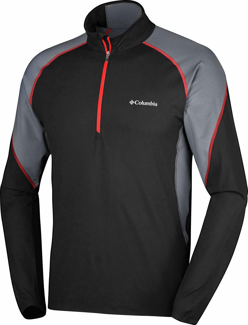 Columbia Men Black Freeze Degree II Half Zip Long Sleeve