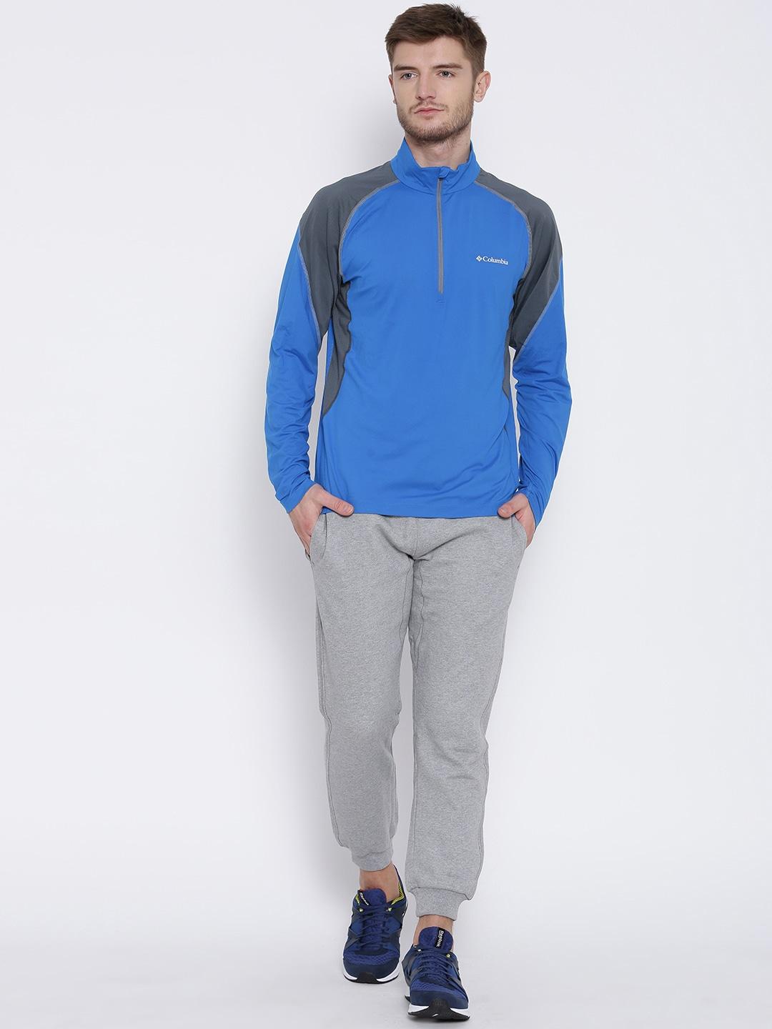 Columbia Men Blue Freeze Degree II Half Zip Long Sleeve