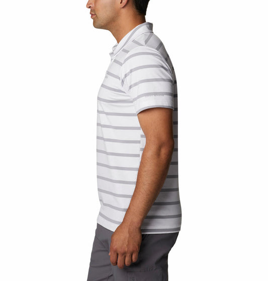 Columbia Men White Sun Trek Polo T-Shirt