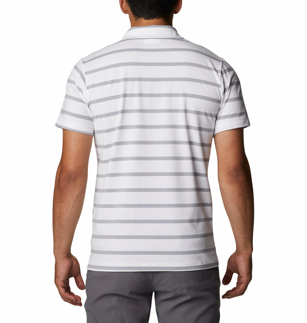 Columbia Men White Sun Trek Polo T-Shirt