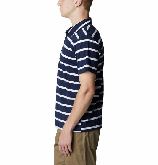 Columbia Men Navy Blue Sun Trek Polo T-Shirt