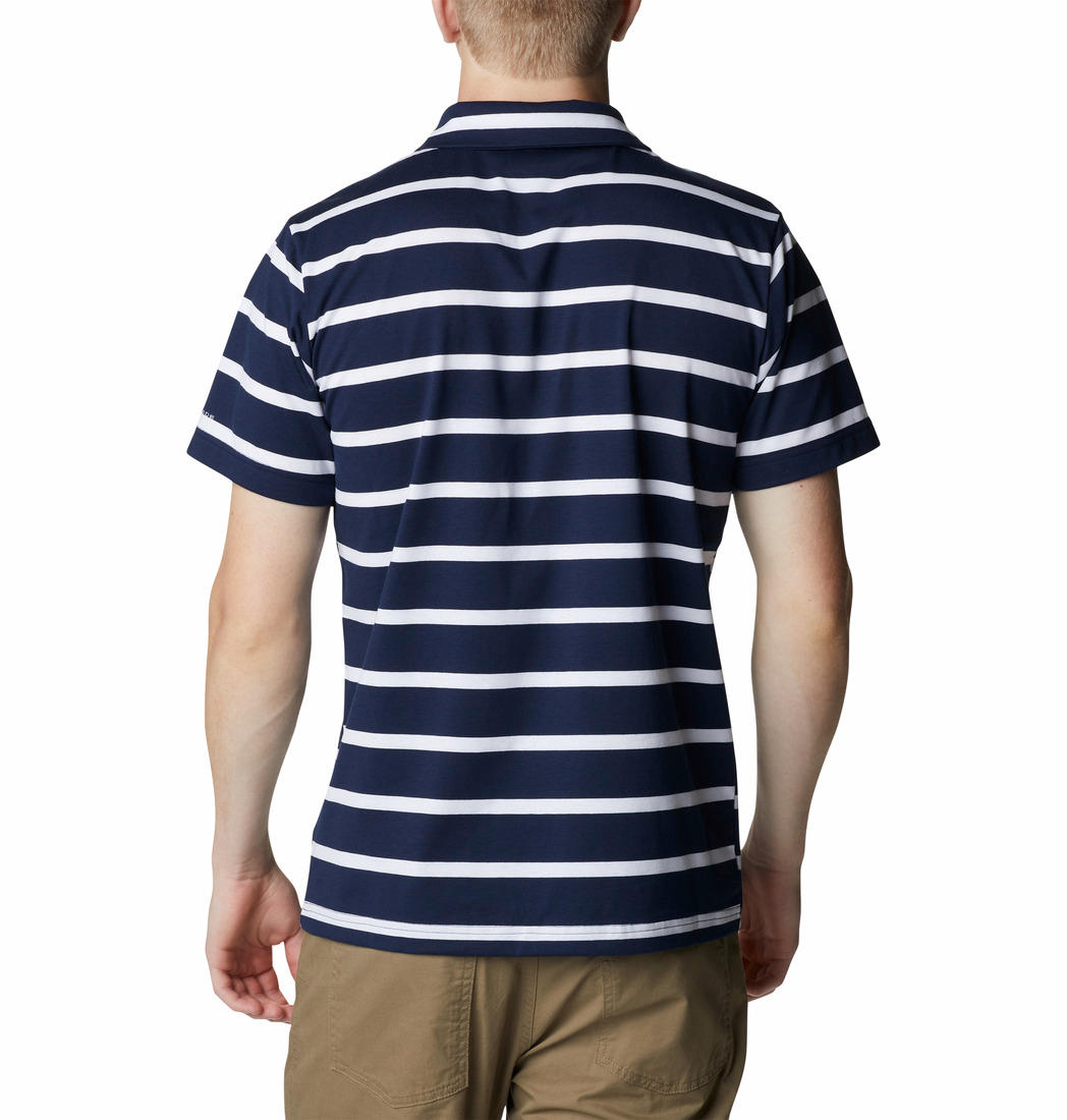 Columbia Men Navy Blue Sun Trek Polo T-Shirt