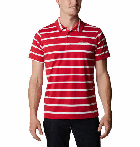 Columbia Men Red Sun Trek Polo T-Shirt