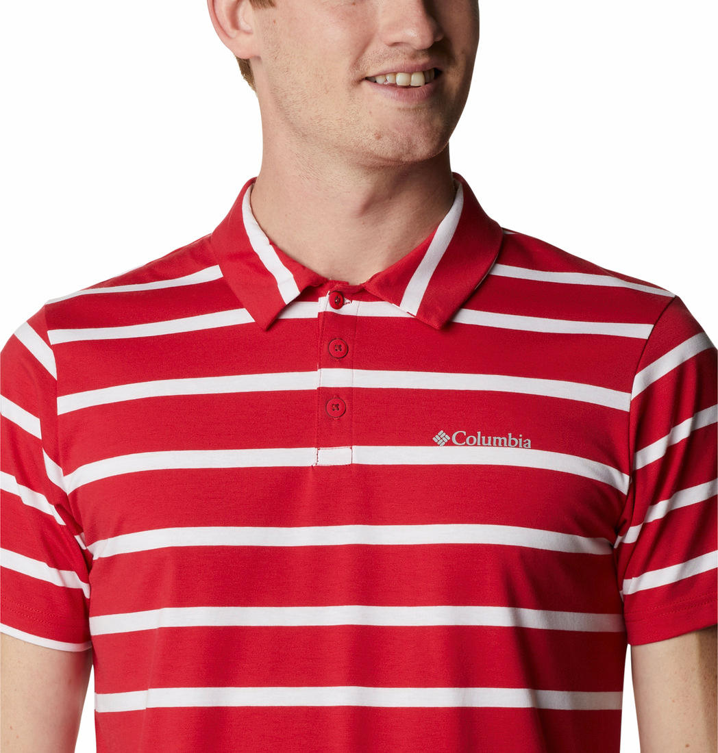 Columbia Men Red Sun Trek Polo T-Shirt