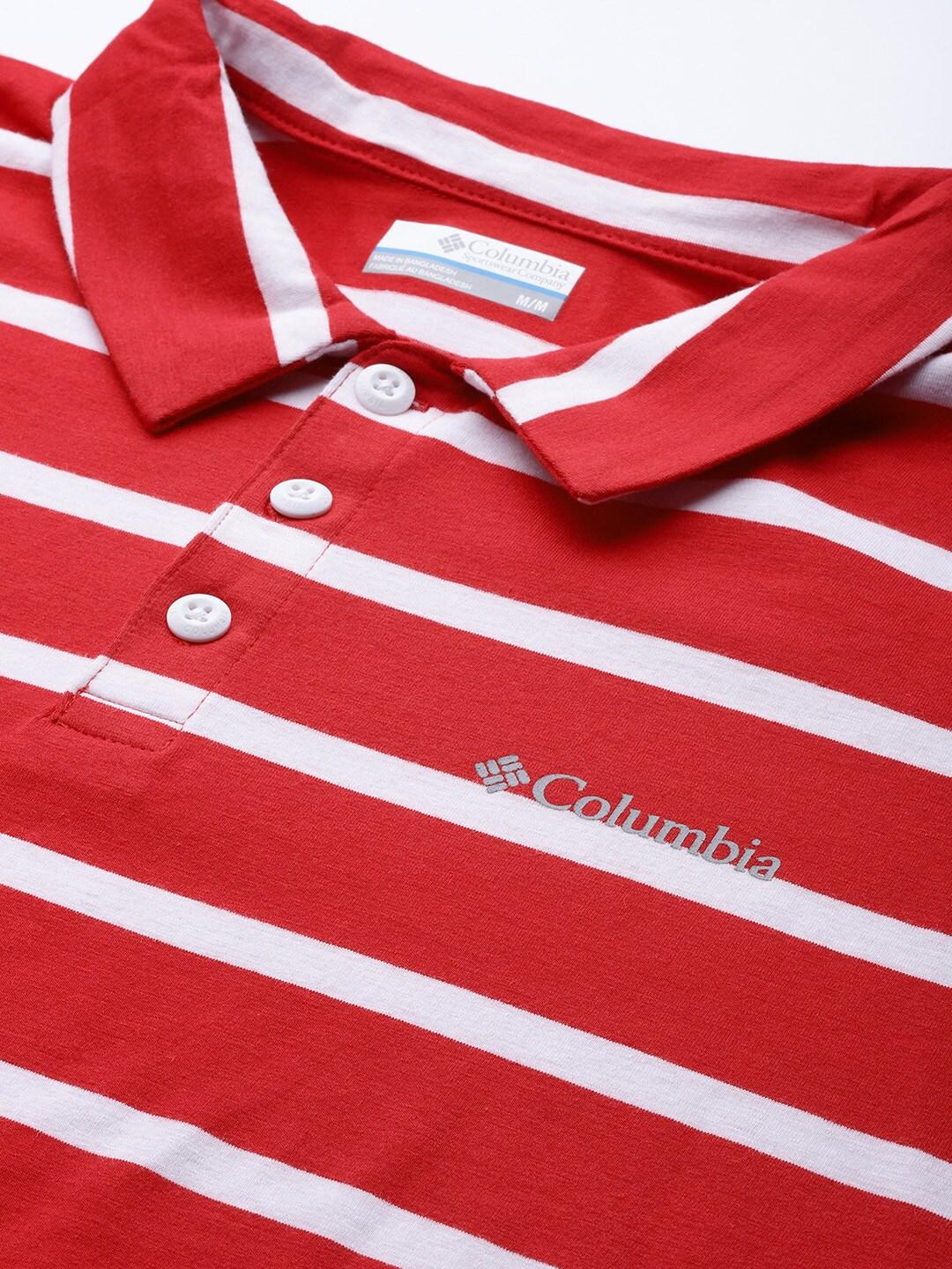 Columbia Men Red Sun Trek Polo T-Shirt