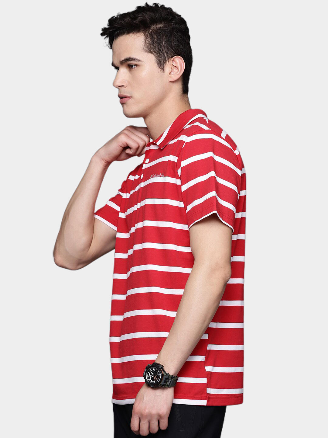 Columbia Men Red Sun Trek Polo T-Shirt