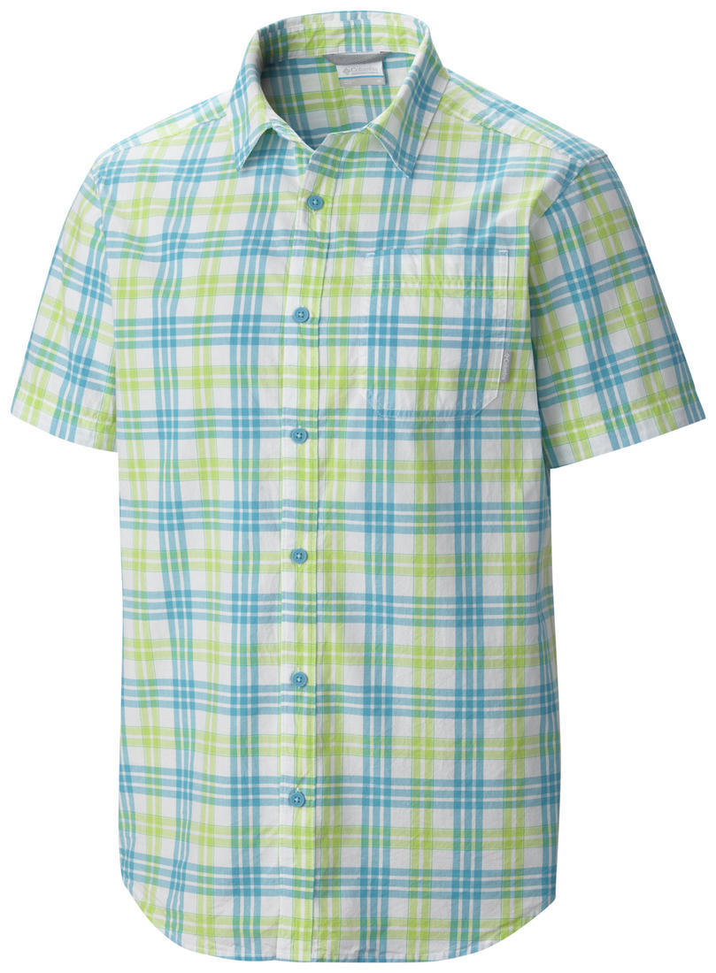 Columbia Men Green Thompson Hill II Yarn Dye Shirt