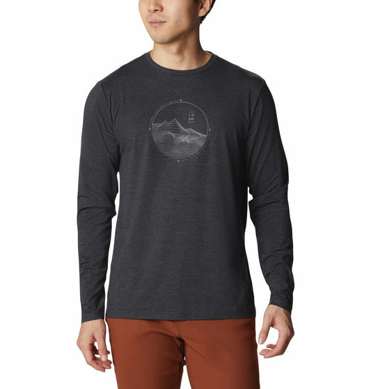 Columbia Men Black Omni-Wick Tech Trail Graphic Tshirt