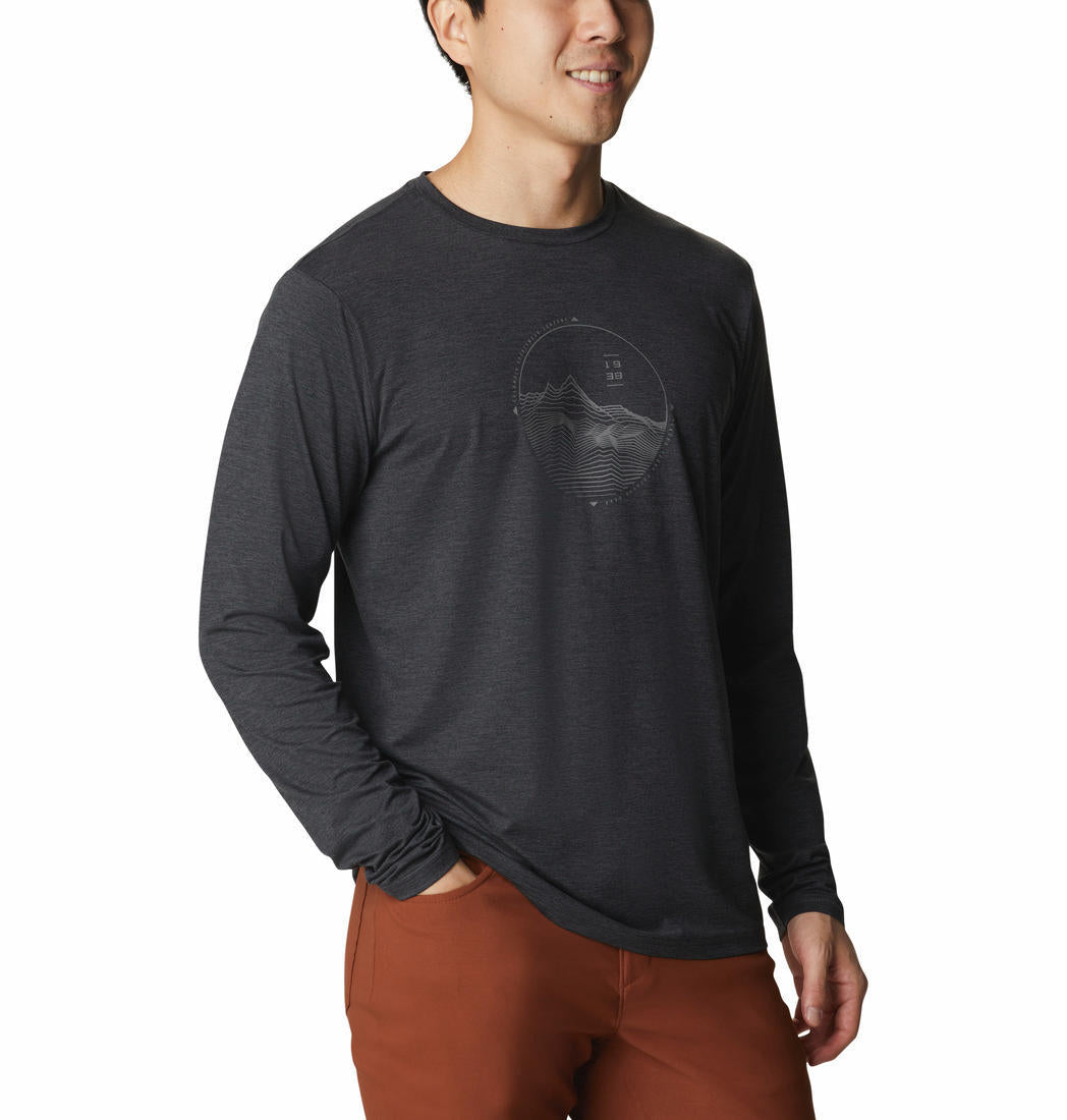Columbia Men Black Omni-Wick Tech Trail Graphic Tshirt