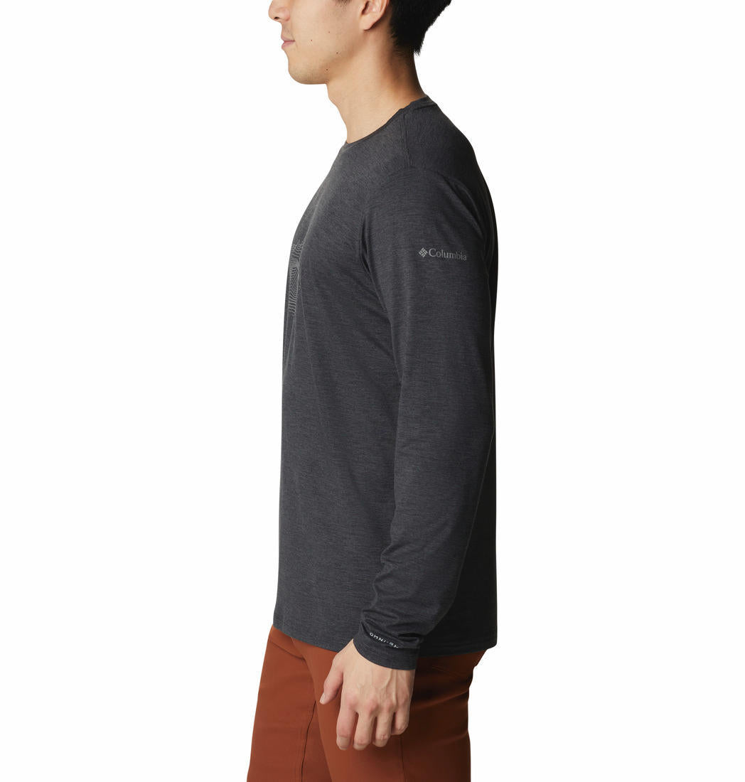 Columbia Men Black Omni-Wick Tech Trail Graphic Tshirt