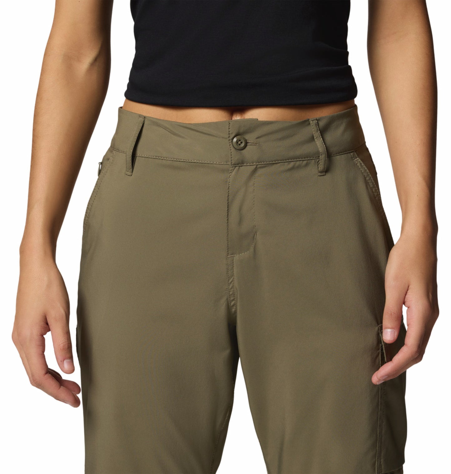 Columbia Women Olive Green Omni-Shade Silver Ridge Utility Convertible Pant