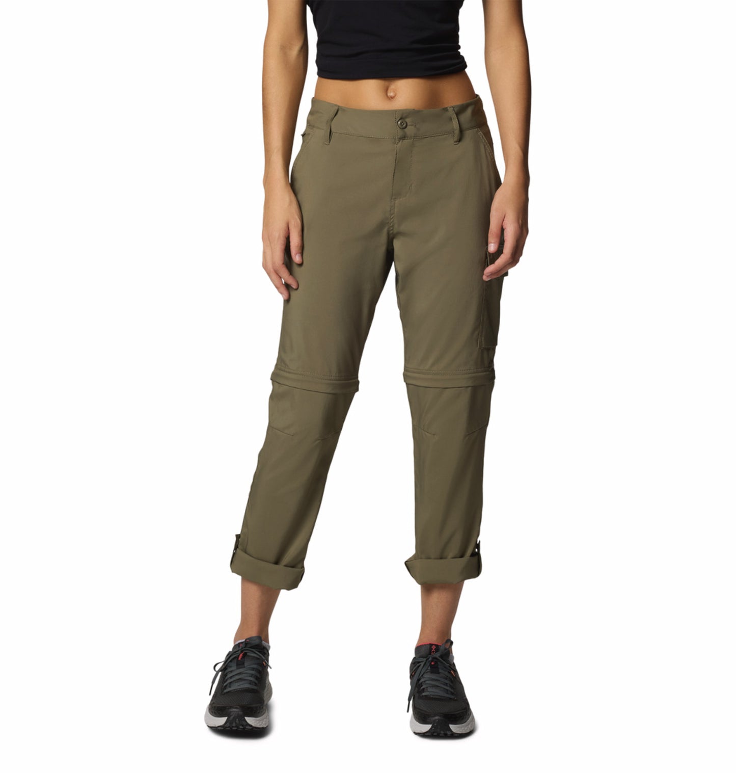 Columbia Women Olive Green Omni-Shade Silver Ridge Utility Convertible Pant