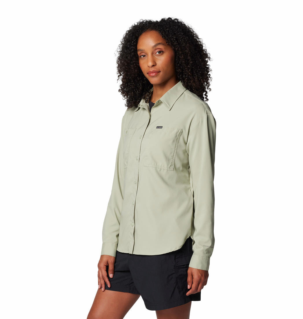 Columbia Womens Green Silver Ridge Utility Long Sleeve Shirt