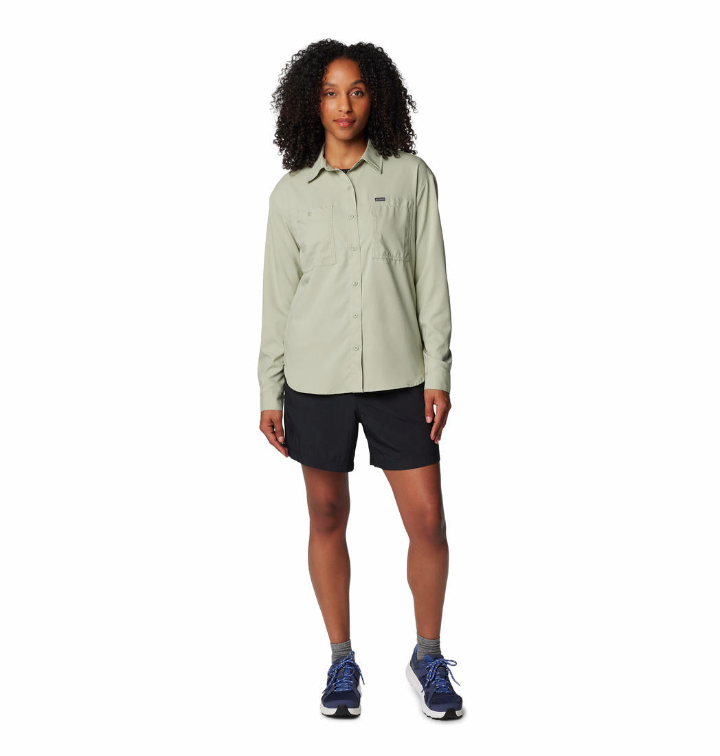 Columbia Womens Green Silver Ridge Utility Long Sleeve Shirt