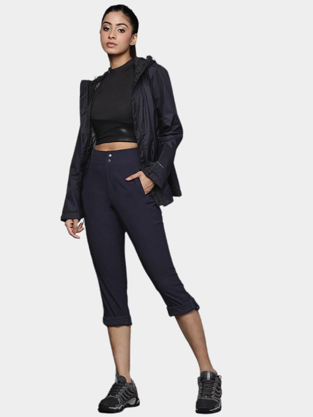 Columbia Women Navy Blue Firwood Core Pant