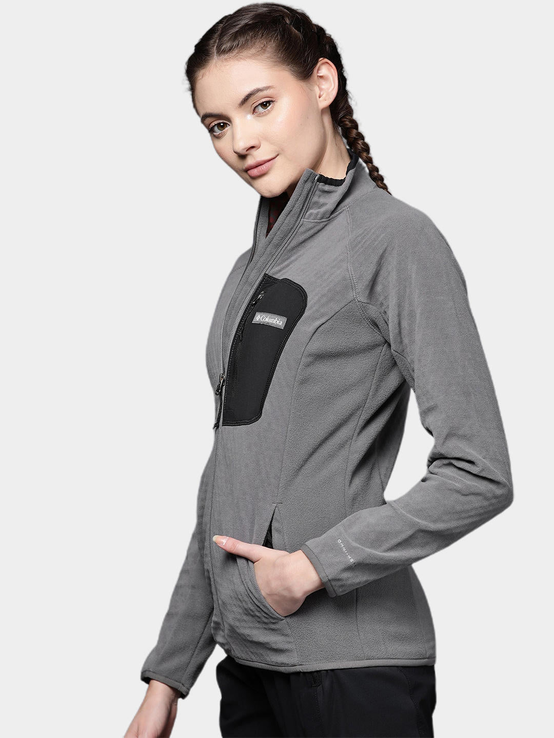Columbia Women Grey W Outdoor Tracks Full Zip
