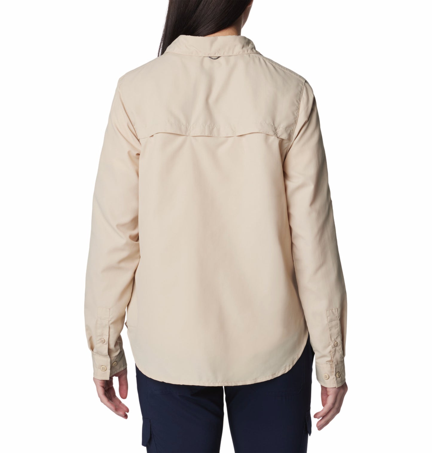 Columbia Women Beige Omni-Shade Silver Ridge 3.0 Long Sleeve Shirt